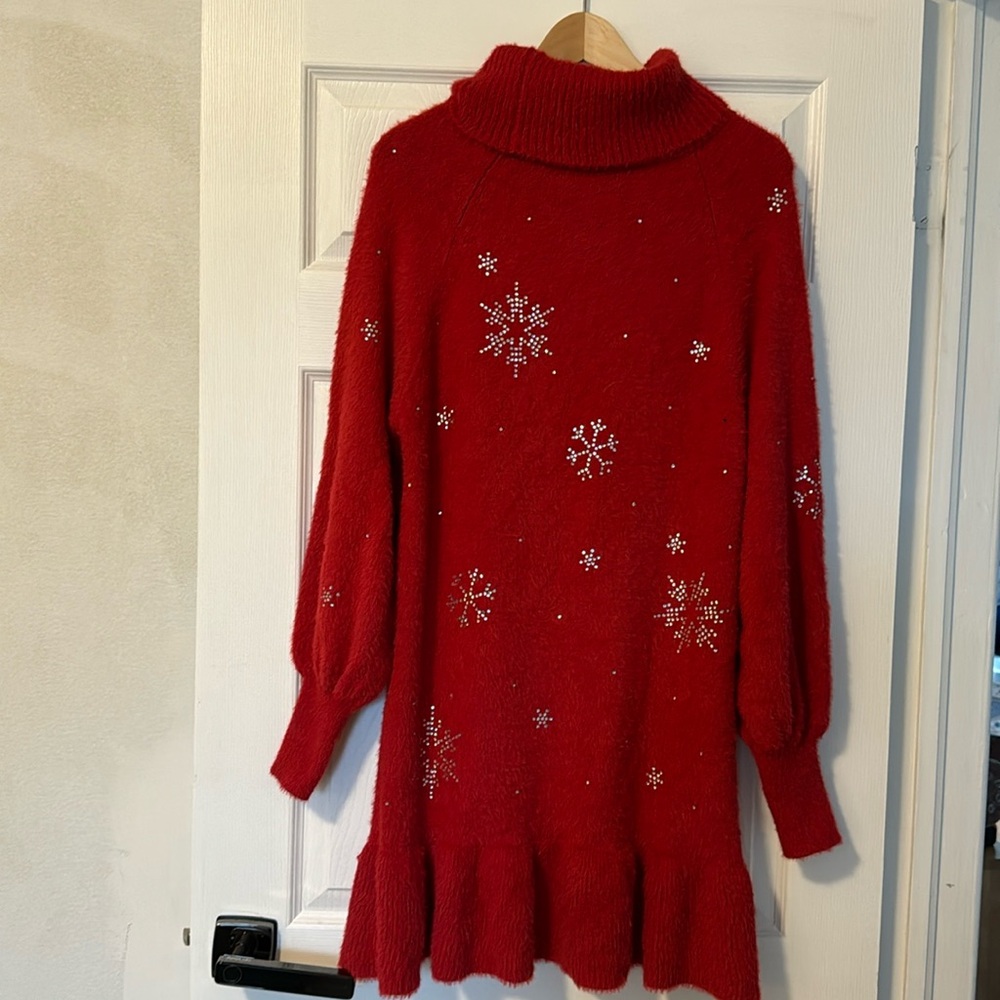 Beautiful festive sweater dress